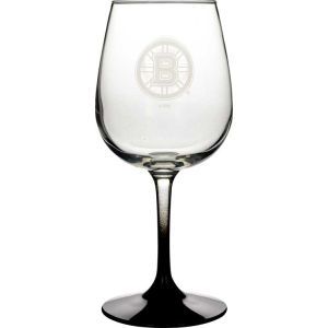Boston Bruins Boelter Brands Satin Etch Wine Glass