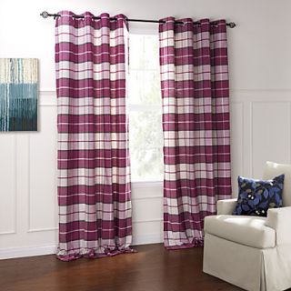 (One Pair) Classic Country Rose Plaid Jacquard Eco friendy Curtain