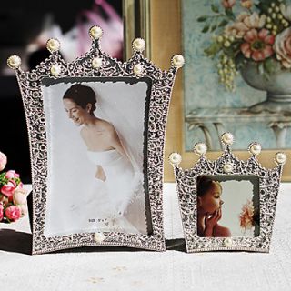 Modern Style Crown shape Pearls Wedding Picture Frame