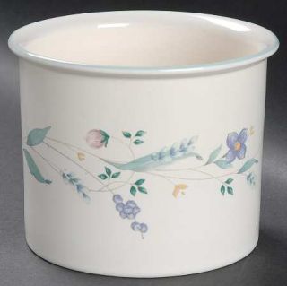 Pfaltzgraff April  Gadget Crock, Fine China Dinnerware   Stoneware, Floral On Ri