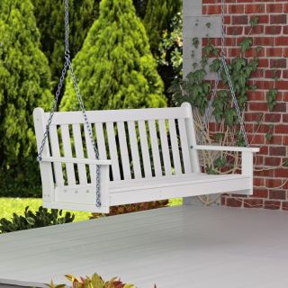 POLYWOOD 5 ft. Recycled Plastic Vineyard Porch Swing Slate Gray   GNS60GY