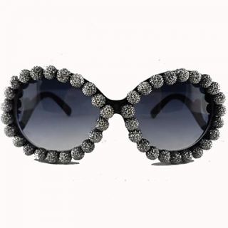 Unisex Round Frame Full Shambhala Beads Rayban Sunglasses
