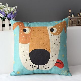Super Lovely Cartoon Style Painted Cute Dog Decorative Pillow Cover