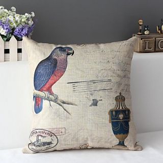 Artical Spanish Parrot and Vintage Diffuser Decorative Pillow Cover