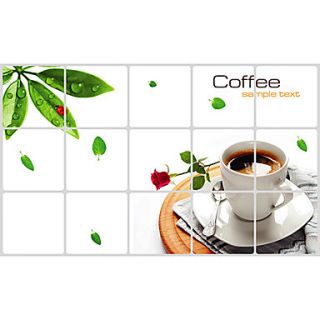 Still Life Coffee Aluminum Foil Waterproof High Temperature Resistant Wall Stickers