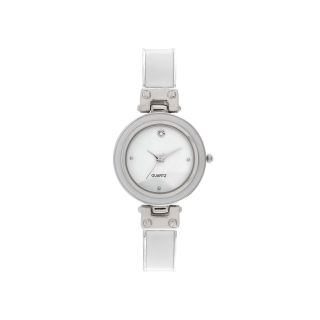 Womens Enamel Bracelet Watch, White