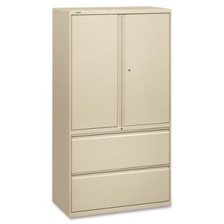 HON 800 Series 36 Lateral File with Storage 885L Finish Putty