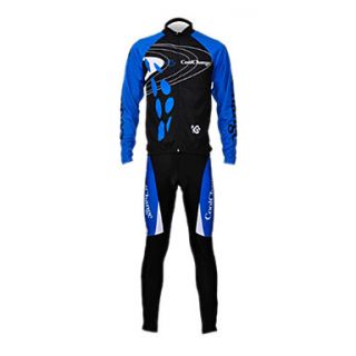 CoolChange Mens Breathable Long Sleeve Bicycle Light Blue Tight fitting Suit