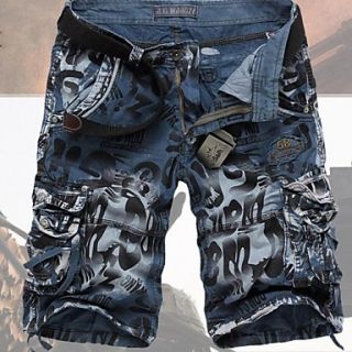 Mens Summer Camouflage Cargo Shorts Loose Pants Multi Pocket