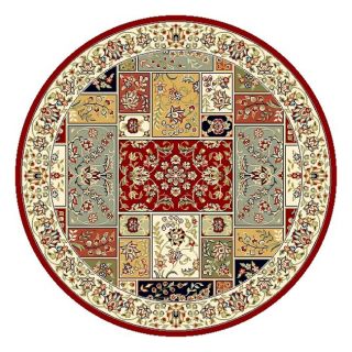 Lyndhurst Traditional Multicolor/ Ivory Rug (5 3 Round) (MultiPattern OrientalMeasures 0.375 inch thickTip We recommend the use of a non skid pad to keep the rug in place on smooth surfaces.All rug sizes are approximate. Due to the difference of monitor