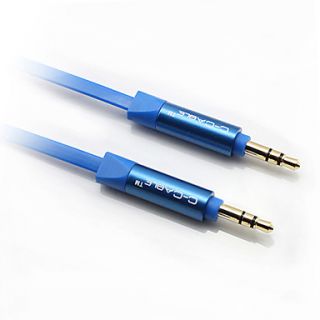 C Cable AUX 3.5mm M/M Audio Cable Blue Flat Type (1M)