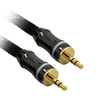 C Cable AUX 3.5mm M/M Audio Cable Black Net Plated(1M)