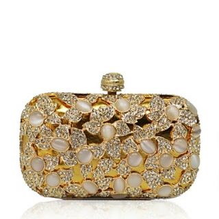 Ladies Square Design Crystal Beaded Evening Handbag Clutch