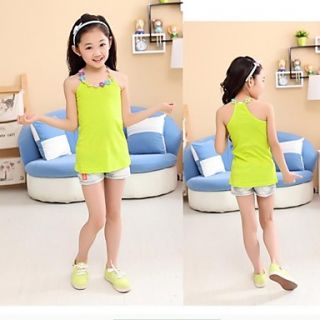 Girls A Collar Sleeveless Vest