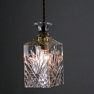 Crystal Glass Hanging Lamp Shade Restaurant Kitchen Minimalist Personality Bottle Lights