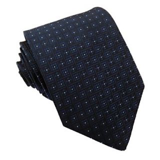 Mens Fashion Italy Style Navy Blue Plaid Royal Dot Business Leisure Microfibre Necktie