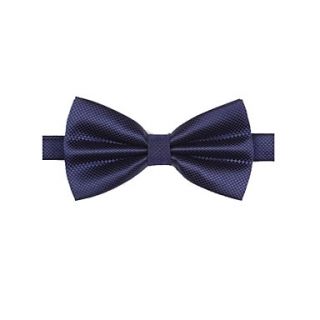 Mens Fashion Solid Colour Navy Blue Bowtie