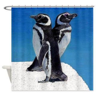  Penguins in the Snow Shower Curtain  Use code FREECART at Checkout