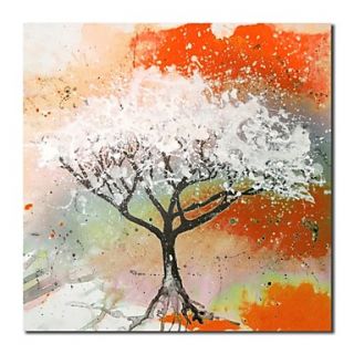 Hand Painted Oil Painting Landscape Abstract Tree with Stretched Frame