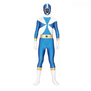 Power Ranger Mirai Sentai Blue Ranger Zentai Cosplay Costume