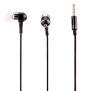 J903 3.5mm Stylish Zipper In Ear Headphone with Mic(Black)