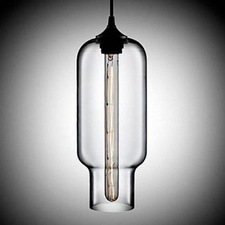 Modern Glass Pendant Light in Brown Bubble Design