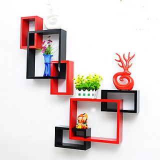 Series of 3 Geometric Design Solid Household Wall Mounted Shelf