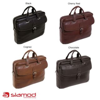 Siamod Womens Fontanella Large Leather Laptop Briefcase