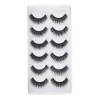 6Pcs High Simulation BlueBlack Mixed Color False Eyelash XM35