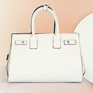 XIUQIU Womens Charming Leather Tote Bag(White)