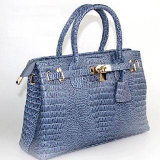 XIUQIU Womens Fascinating Leather Tote Bag(Blue)