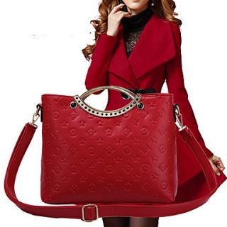 MIQIANLIN Womens Fashion Embossing Crossbody Handbag(Red)