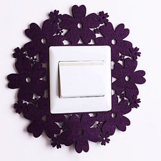 Paper Cut Round Lace Purple Light Switch Stickers