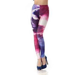 Elonbo Sexy Personality Sky Style Digital Painting Tight Women Leggings