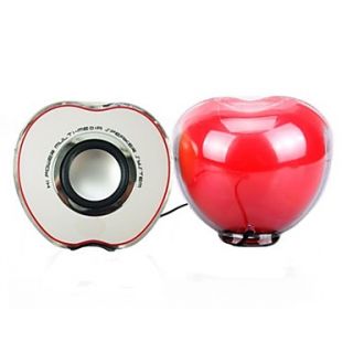 Music F M 17 AppleHigh Quality Stereo USB 2.0Multimedia Speaker (Red)