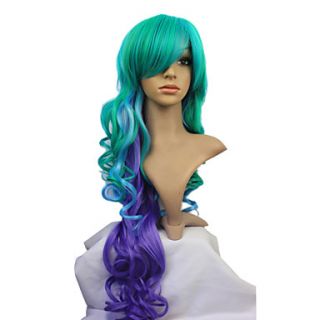 Capless Synthetic Long Colorful Curly Synthetic Lolita Wig