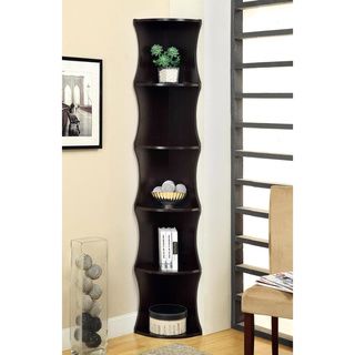 5 tier Cappuccino Corner Bookshelf/ Display Cabinet