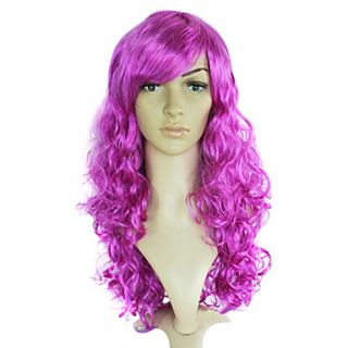 Long Synthetic Wavy Wig Side Bang Multiple Colors Available