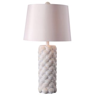 Augustine Shell Textured Antique White Table Lamp