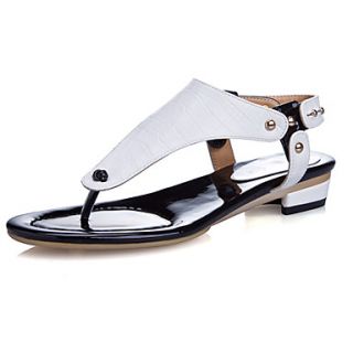 XNG 2014 Flip Sandals Comfortable Low Heeled Buckle Shoes (White)