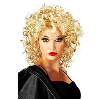 Fancy Ball Synthetic Party Wig Wild Style Fluffy Short Curly Wig(Blonde)