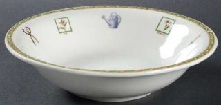 Royal Norfolk Rnf11 (Lighter Green Band With Leaves) Coupe Soup Bowl, Fine China