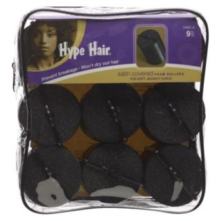 Conair Hype Hair Satin Covered Foam Rollers   9 count