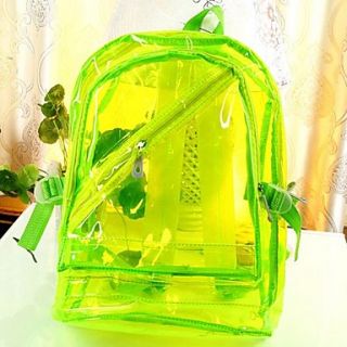 Womens Fluorescent Transparent Waterproof Backpack