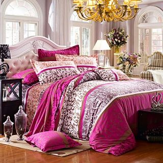 Luolaiya Diamond Velvet Sunny Feeling Bedding(Fuchsia)