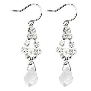 Ginasy Claw Chain Drill Glass Bead Earring