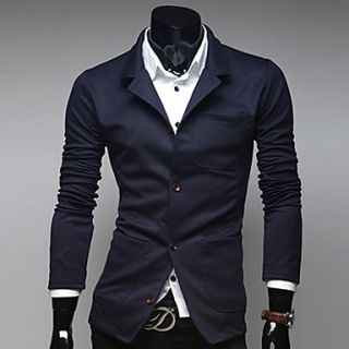 Cocollei mens Single breasted casual knit suit (navy blue)