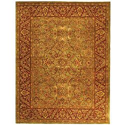 Safavieh Handmade Golden Jaipur Green/ Rust Wool Rug (76 X 96)