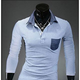 MSUIT MenS Fashion Polo Long Shirt Z9162