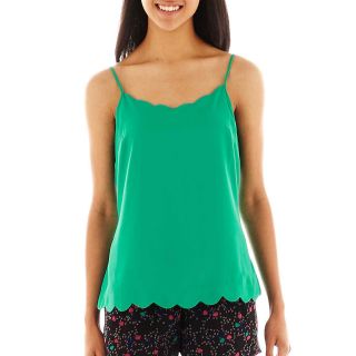 I Heart Ronson I Heart Ronson Scalloped Cami, Bright Parakeet, Womens